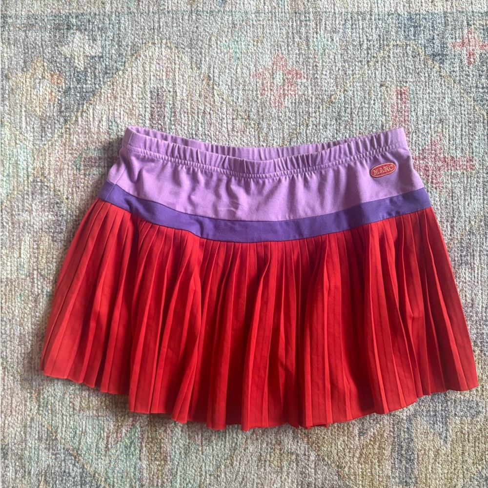 Vintage Y2K Marc Jacobs Red and Purple pleated Mini Skirt